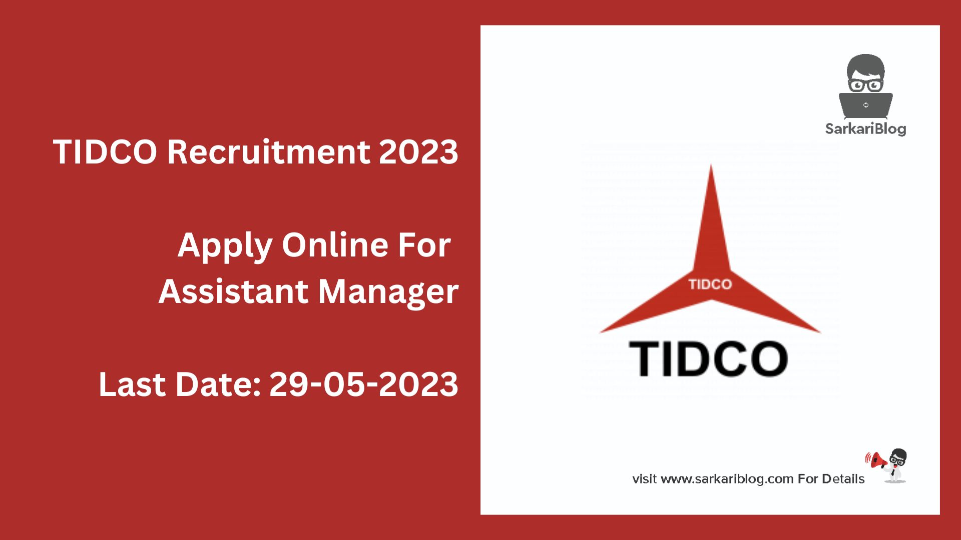 TIDCO Recruitment 2023