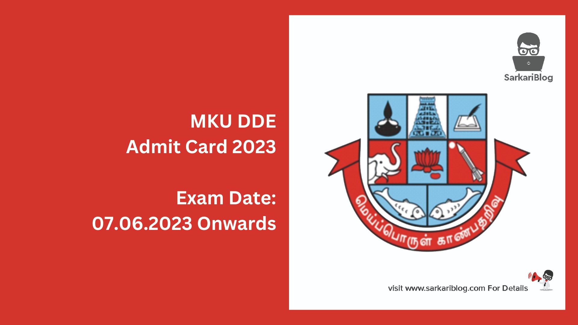 MKU DDE Admit Card 2023