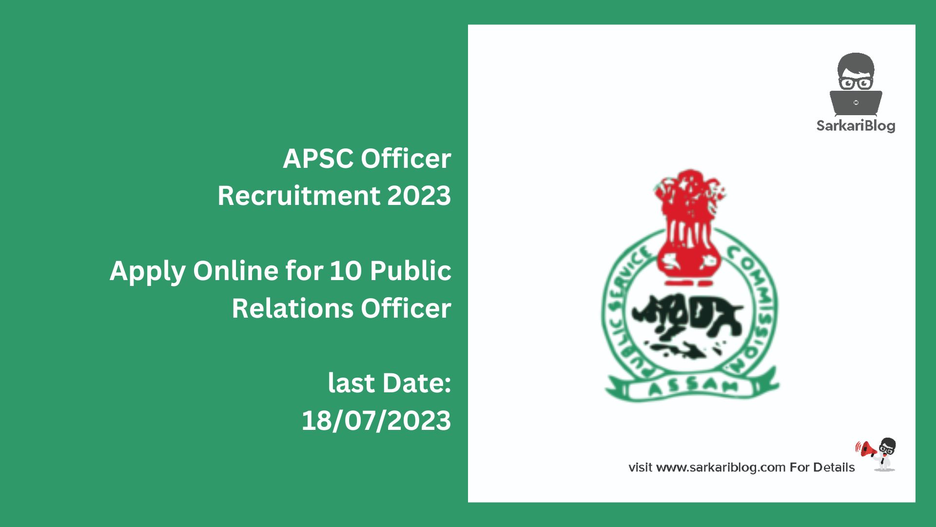 APSC Officer Recruitment 2023