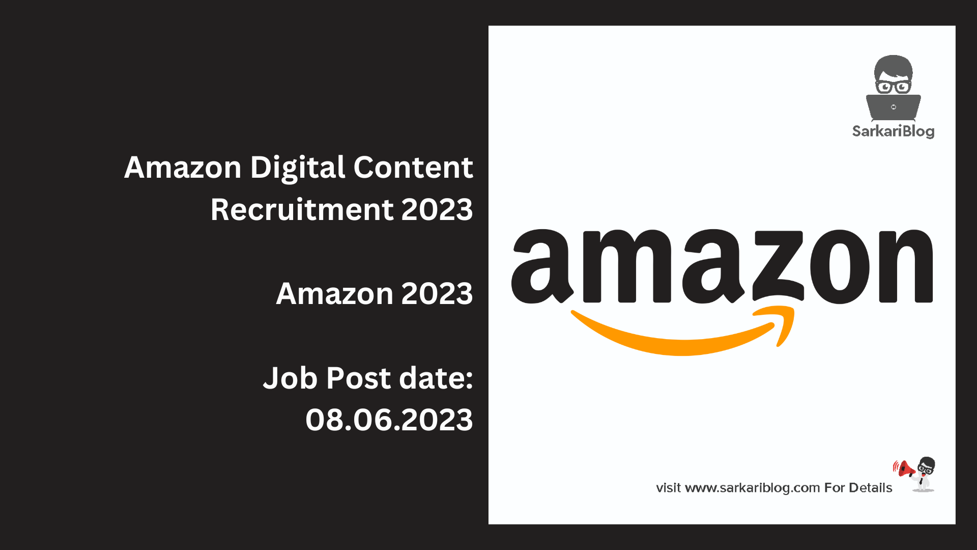 Amazon Digital Content Recruitment 2023