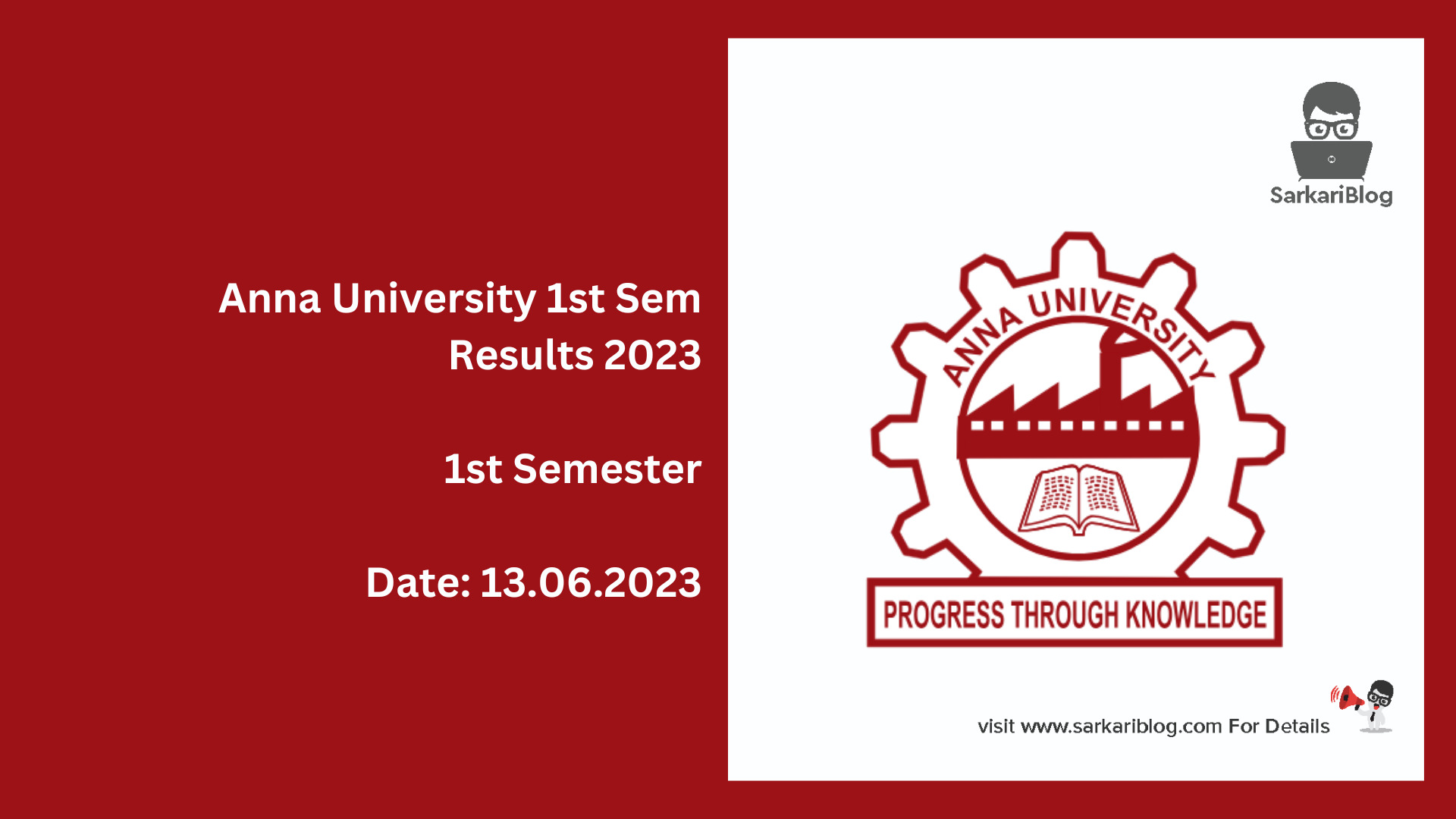 Anna University 1st Sem Results 2023