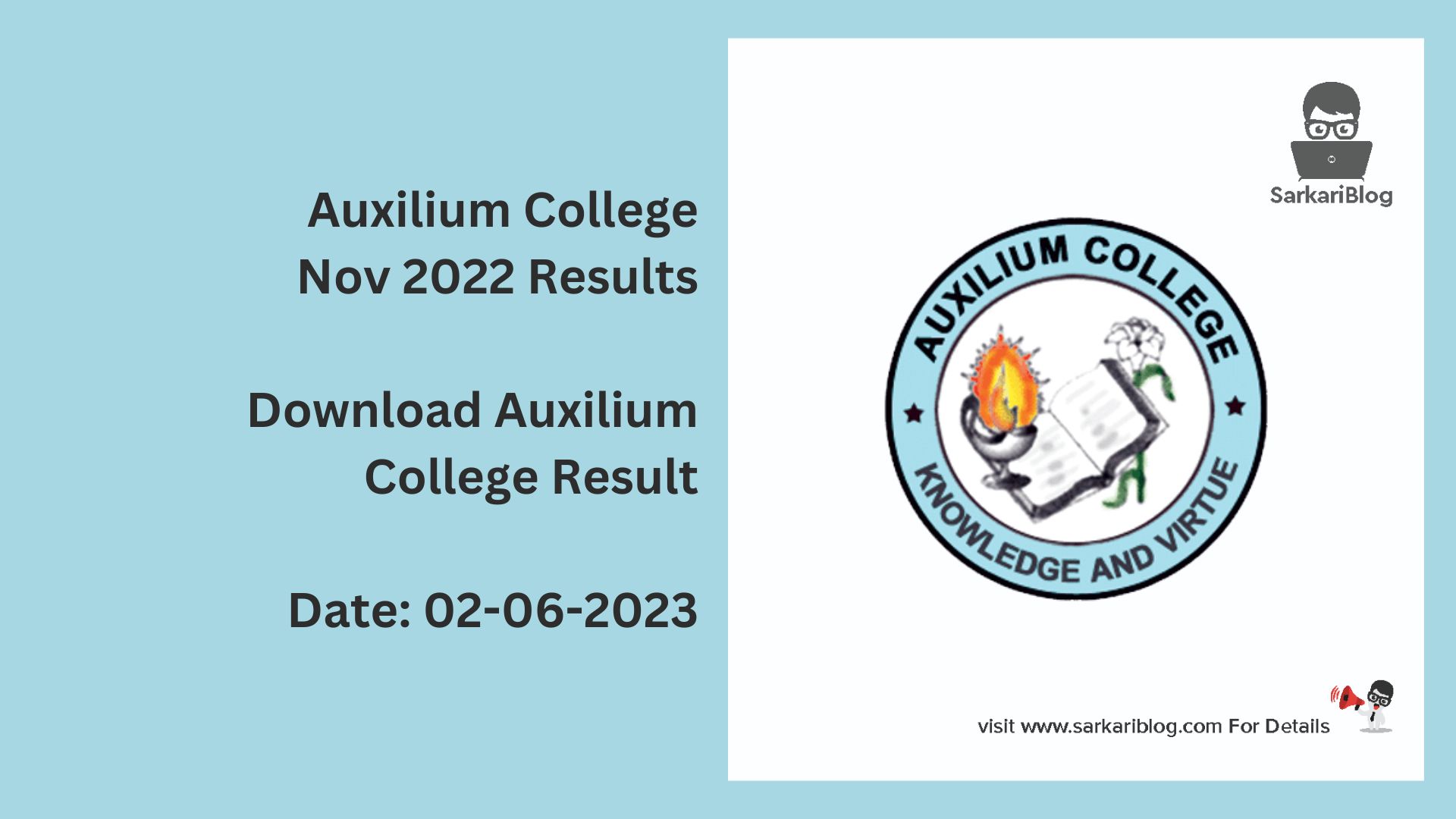 Auxilium College Nov 2022 Results