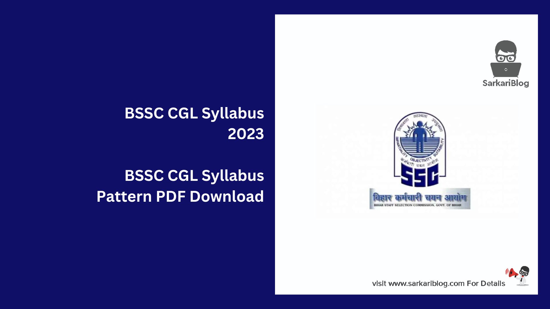BSSC CGL Syllabus 2023