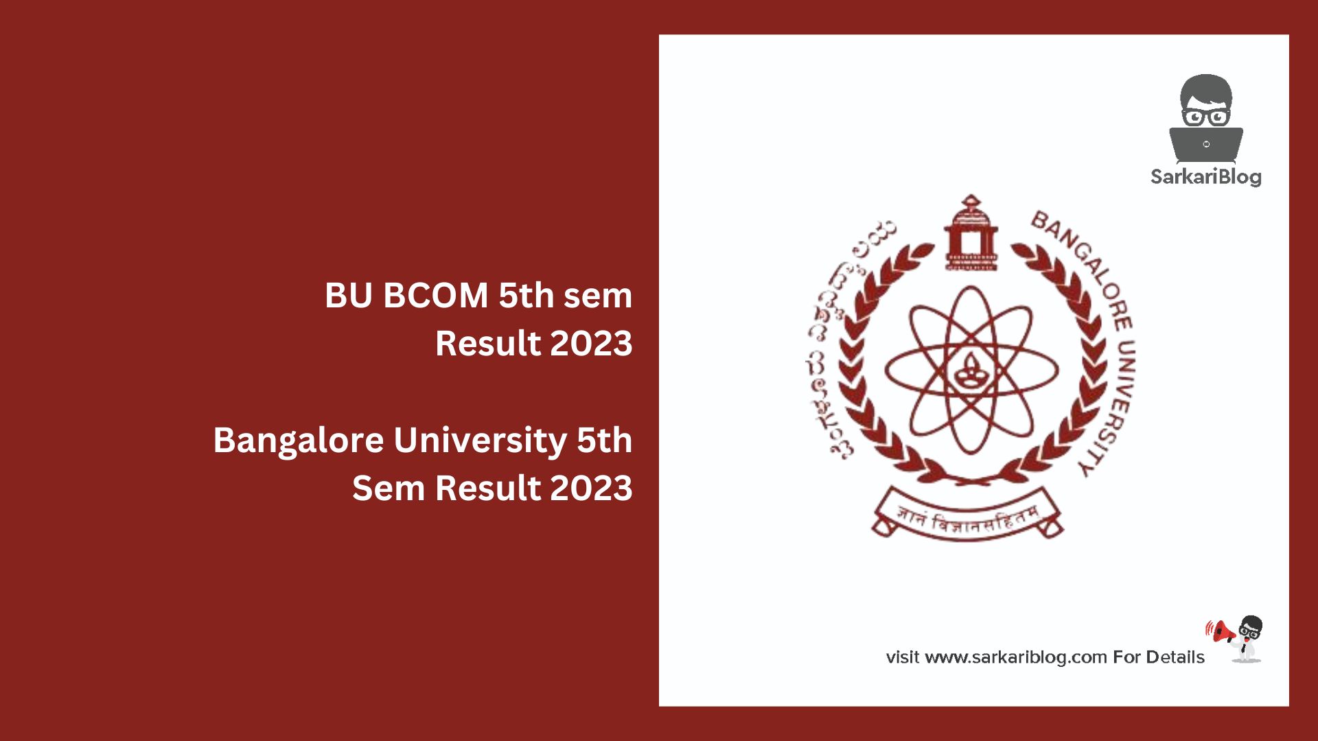 BU BCOM 5th sem Result 2023