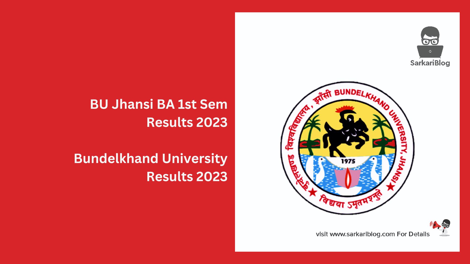 BU Jhansi BA 1st Sem Results 2023