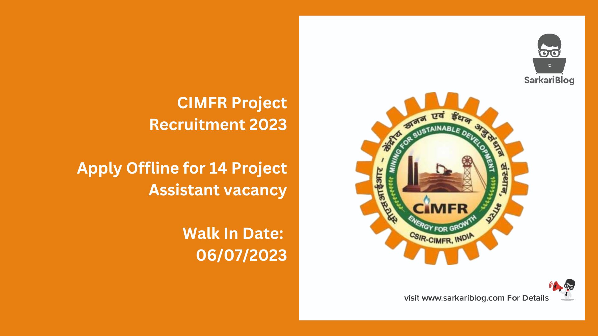 CIMFR Project Recruitment 2023
