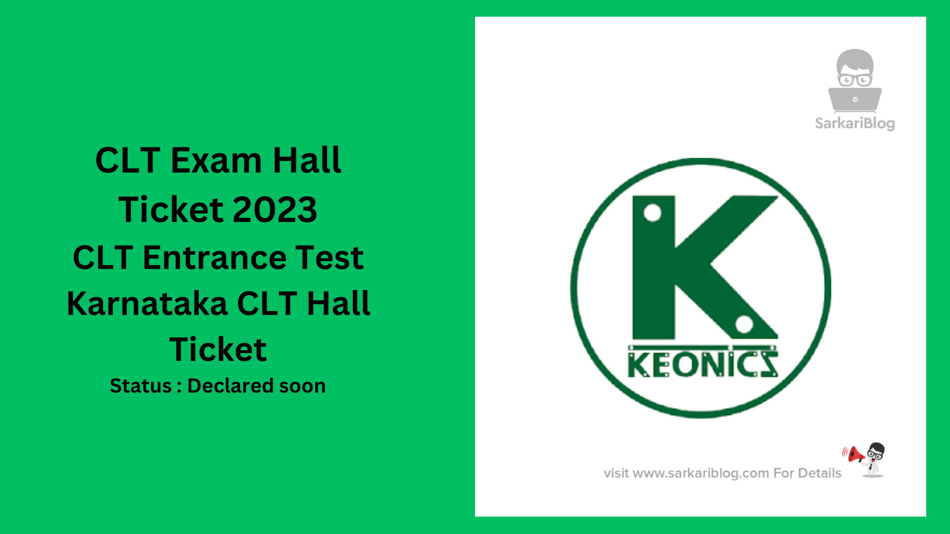 CLT Exam Hall Ticket 2023
