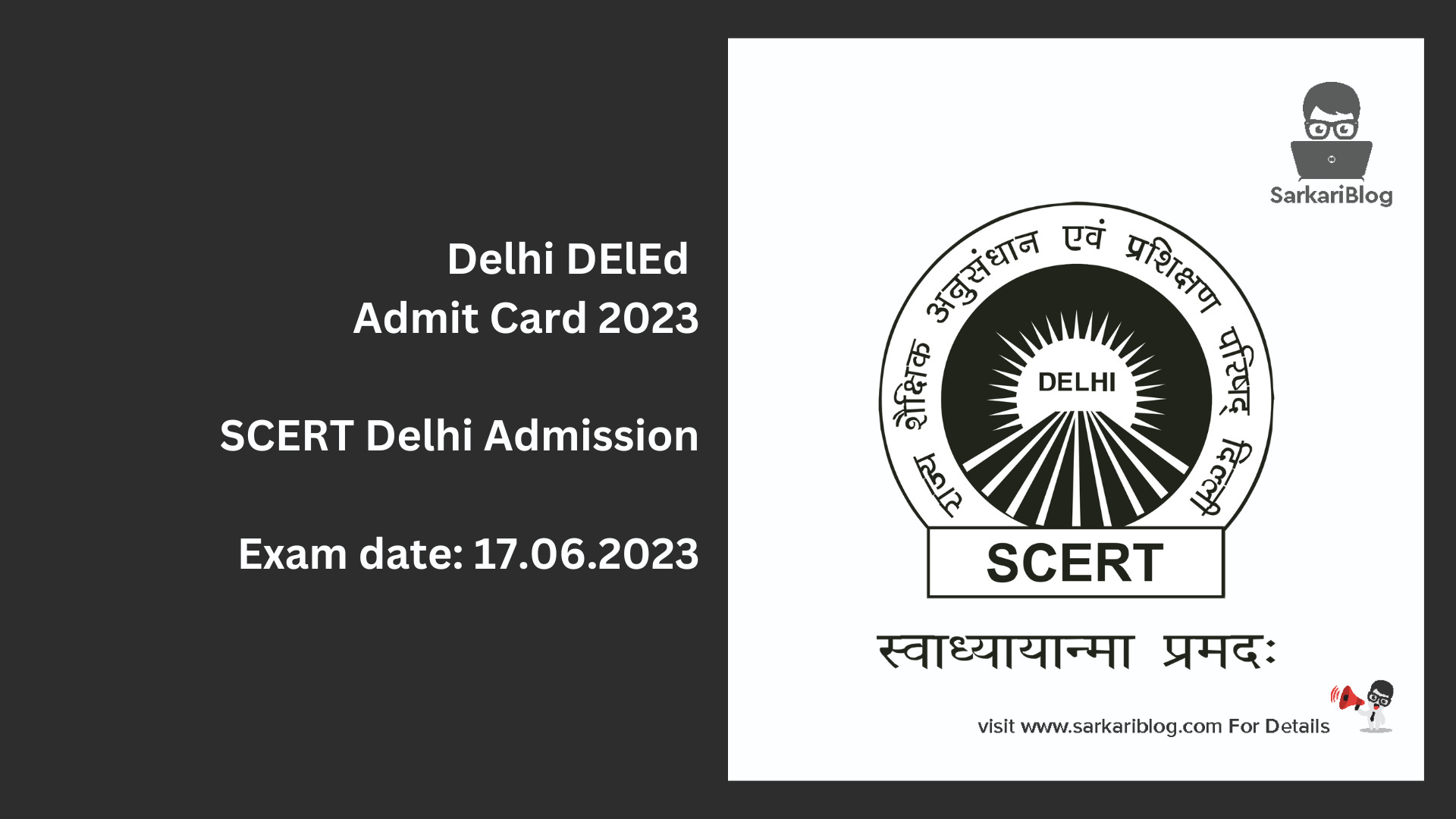 Delhi DElEd Admit Card 2023