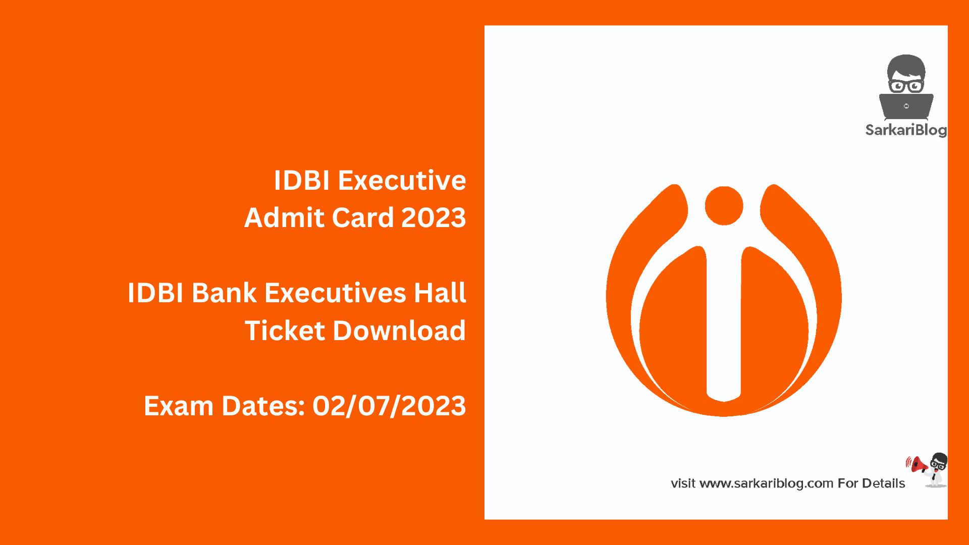 IDBI Executive Admit Card 2023