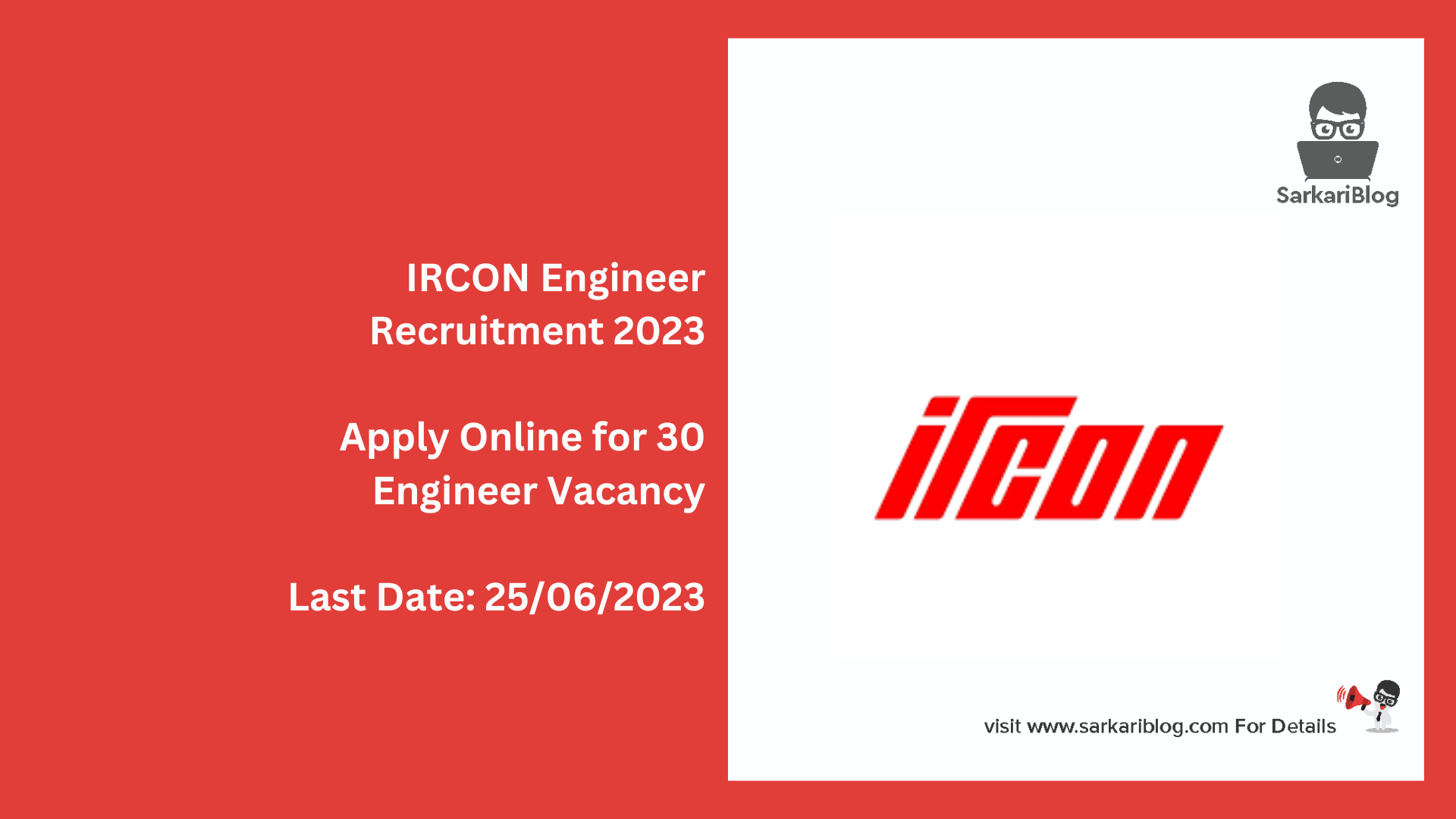 IRCON Engineer Recruitment 2023