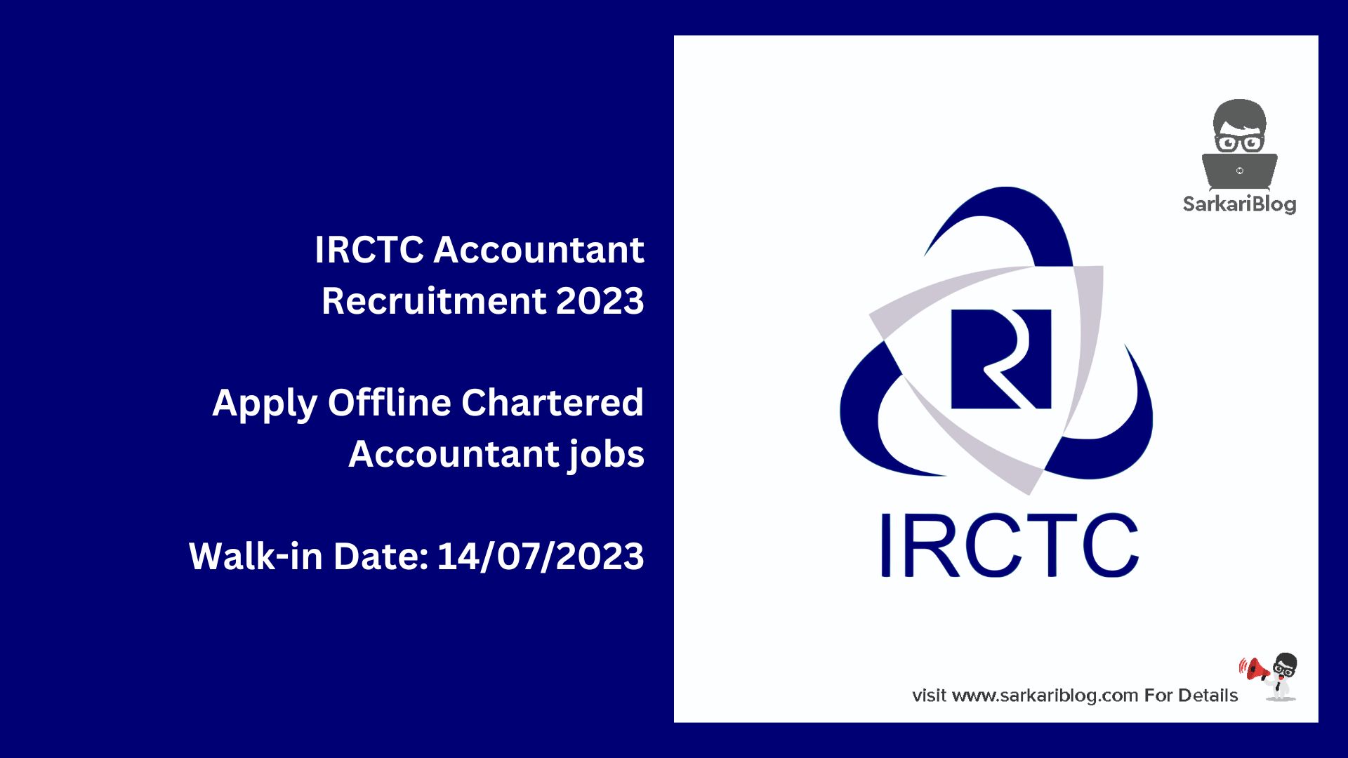 IRCTC Accountant Recruitment 2023