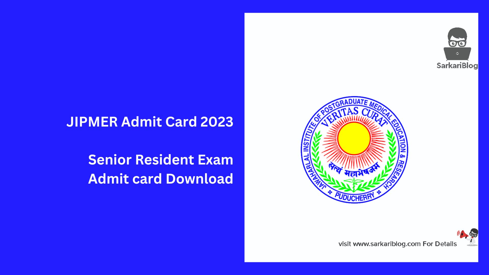 JIPMER Admit Card 2023
