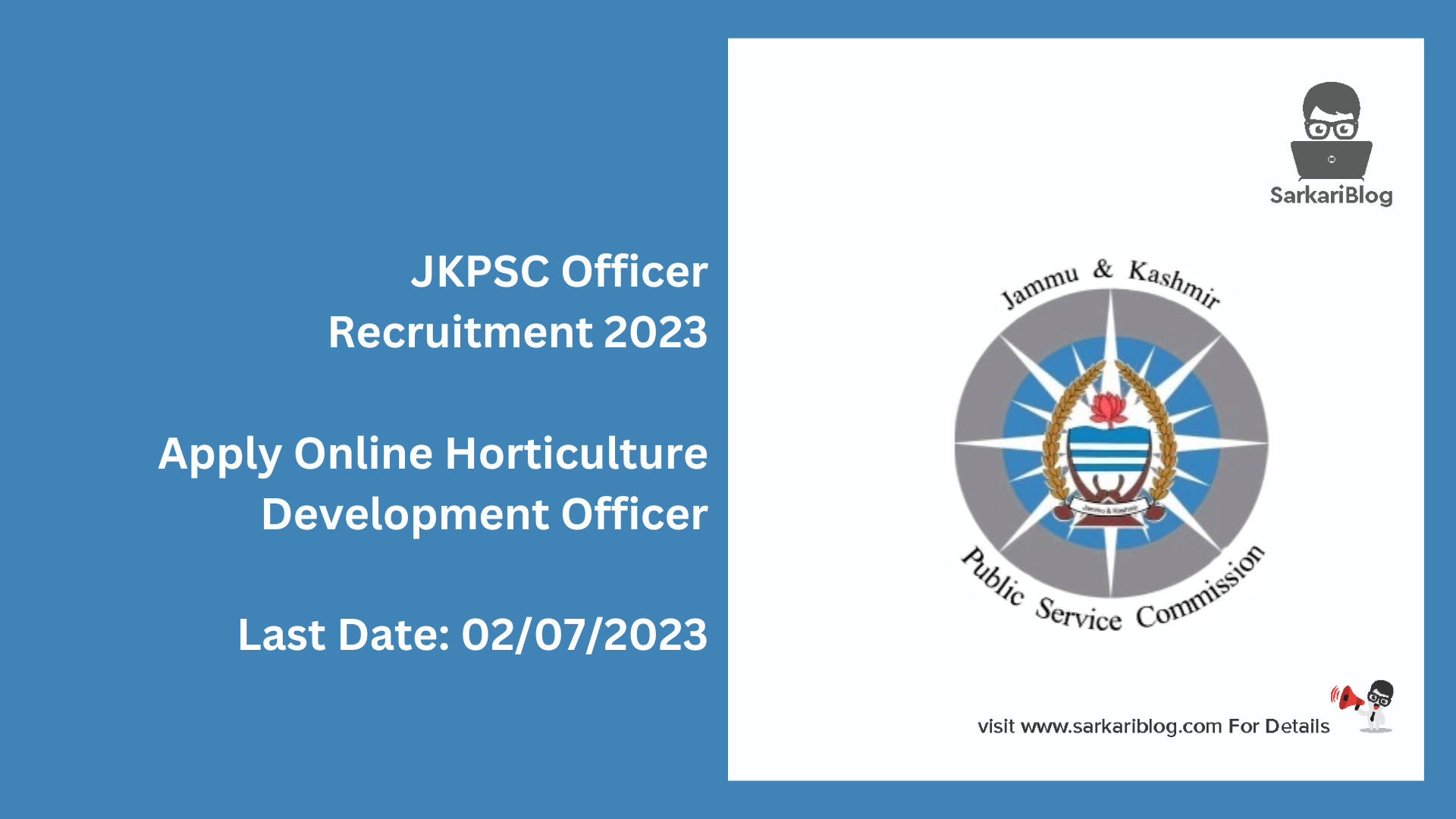 JKPSC Officer Recruitment 2023