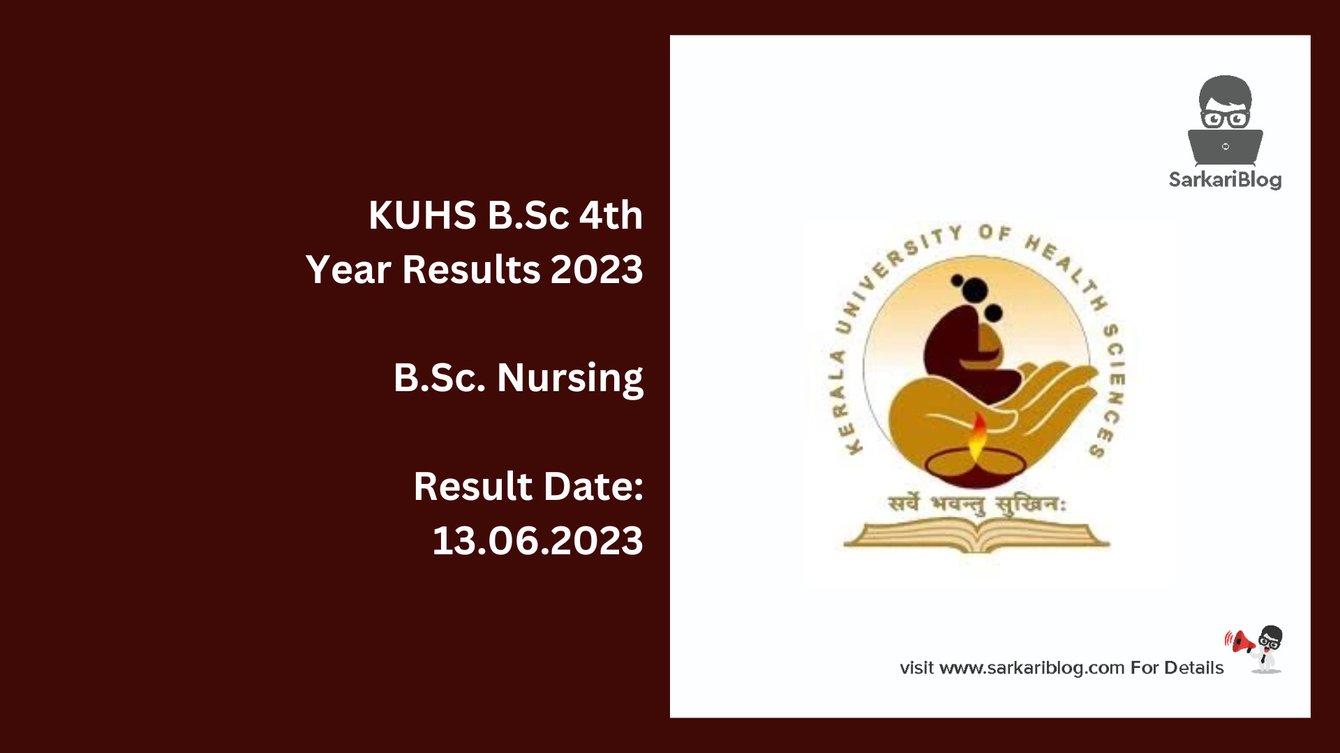 KUHS B.Sc 4th Year Results 2023