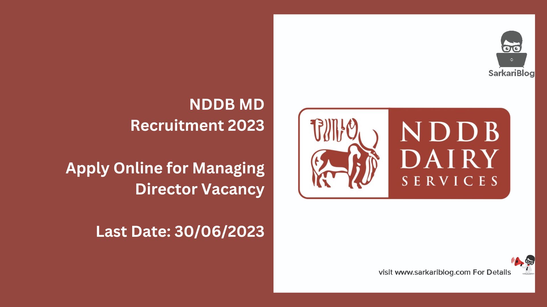 NDDB MD Recruitment 2023