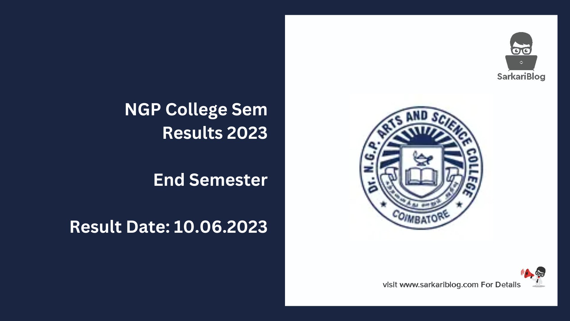 NGP College Sem Results 2023
