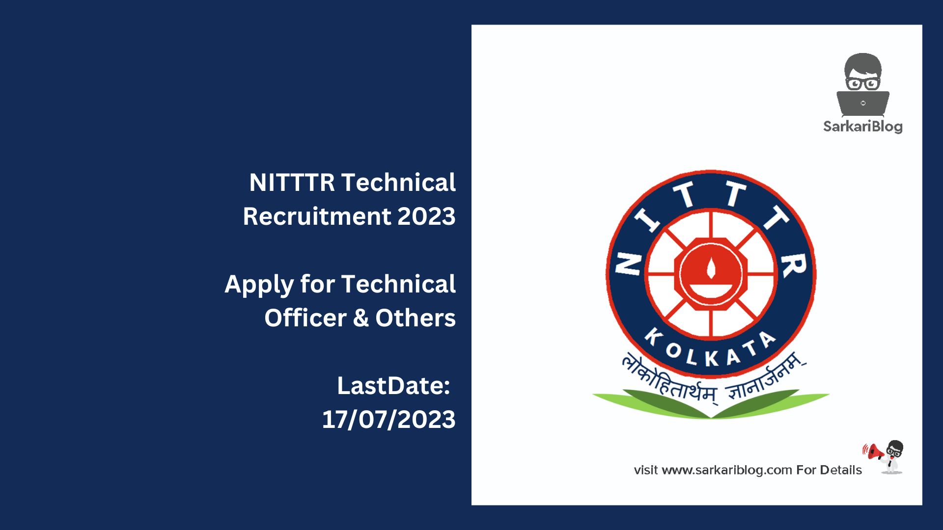 NITTTR Technical Recruitment 2023
