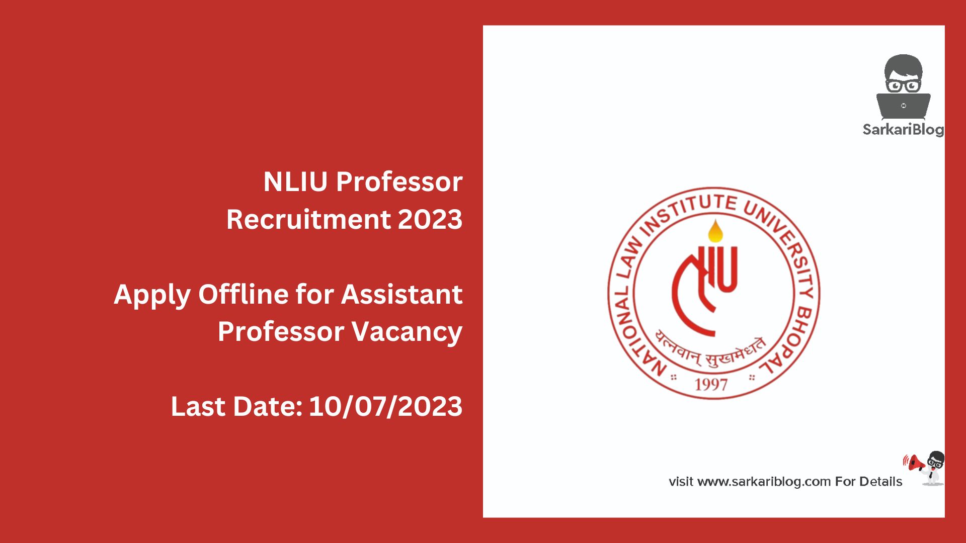 NLIU Professor Recruitment 2023