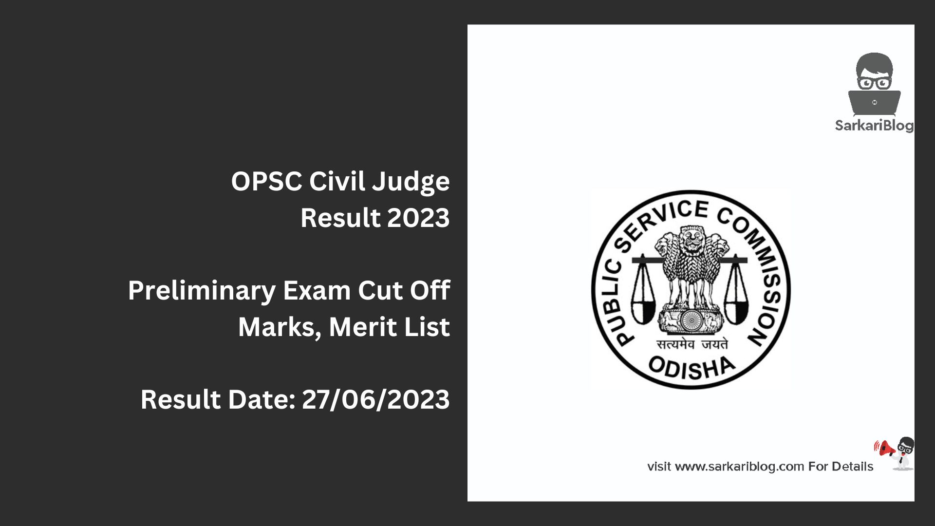 OPSC Civil Judge Result 2023