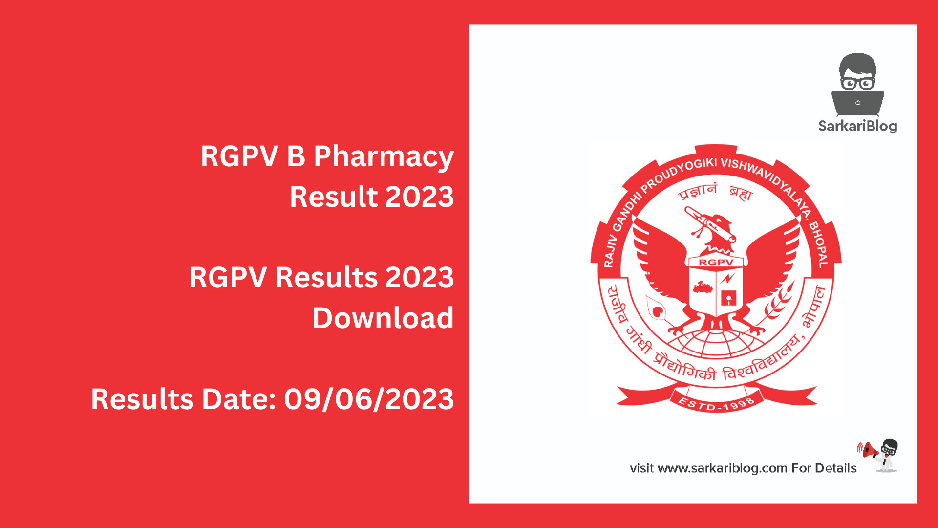RGPV B Pharmacy Result 2023
