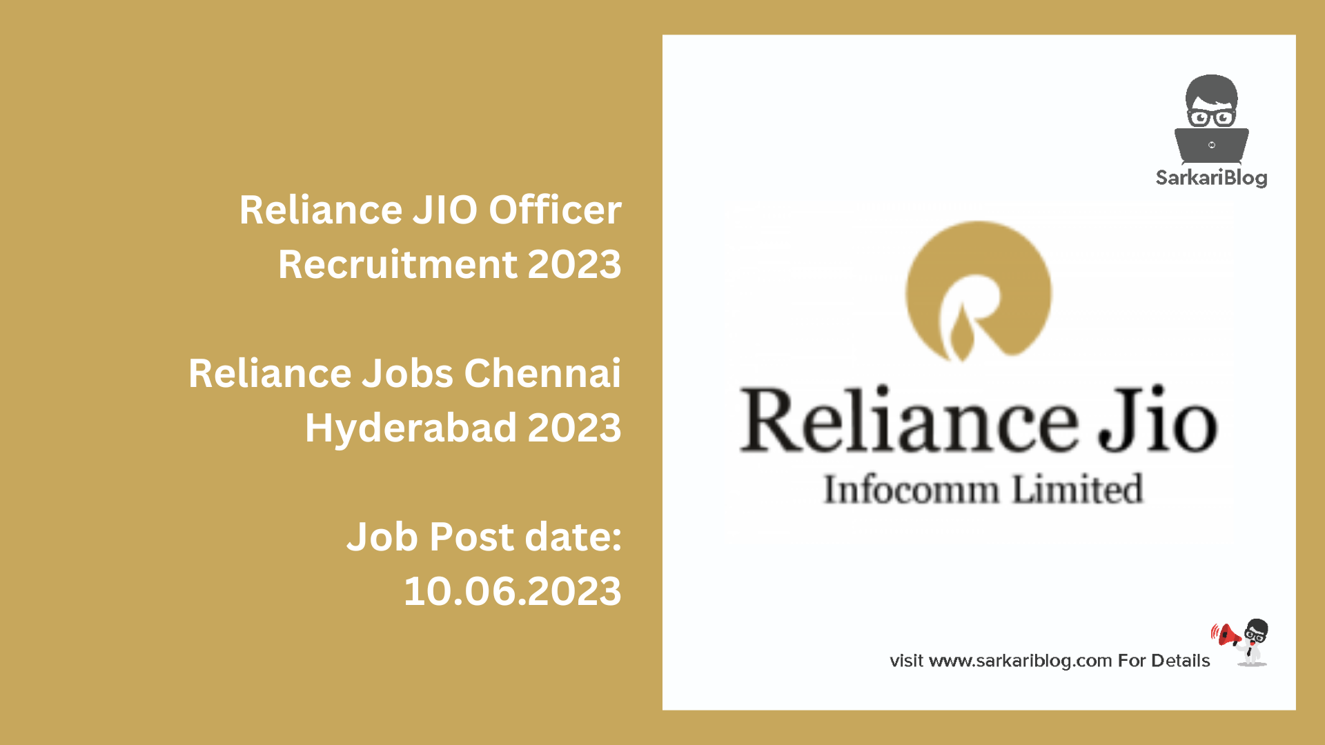 Reliance JIO Officer Recruitment 2023