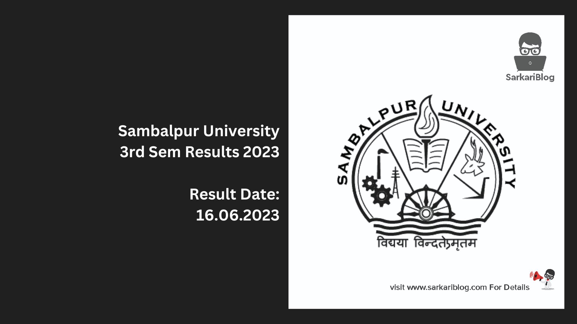 Sambalpur University 3rd Sem Results 2023