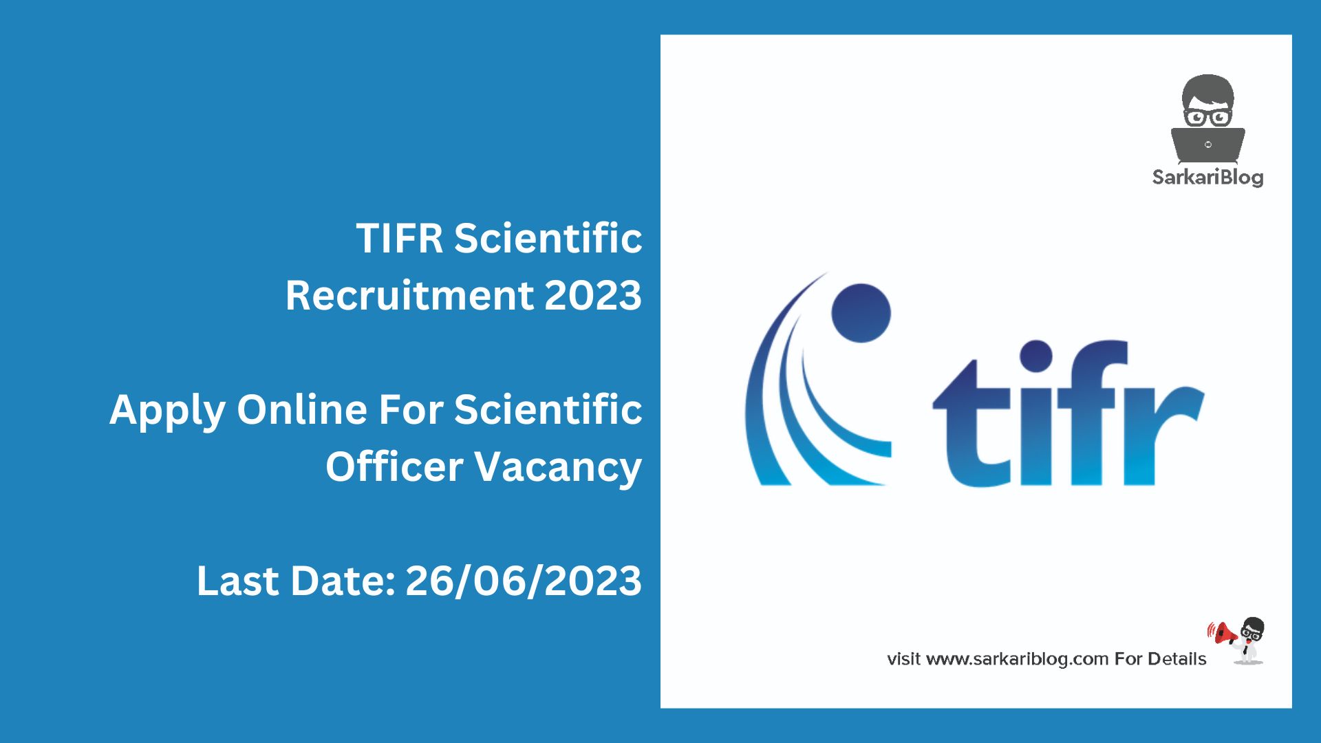 TIFR Scientific Recruitment 2023