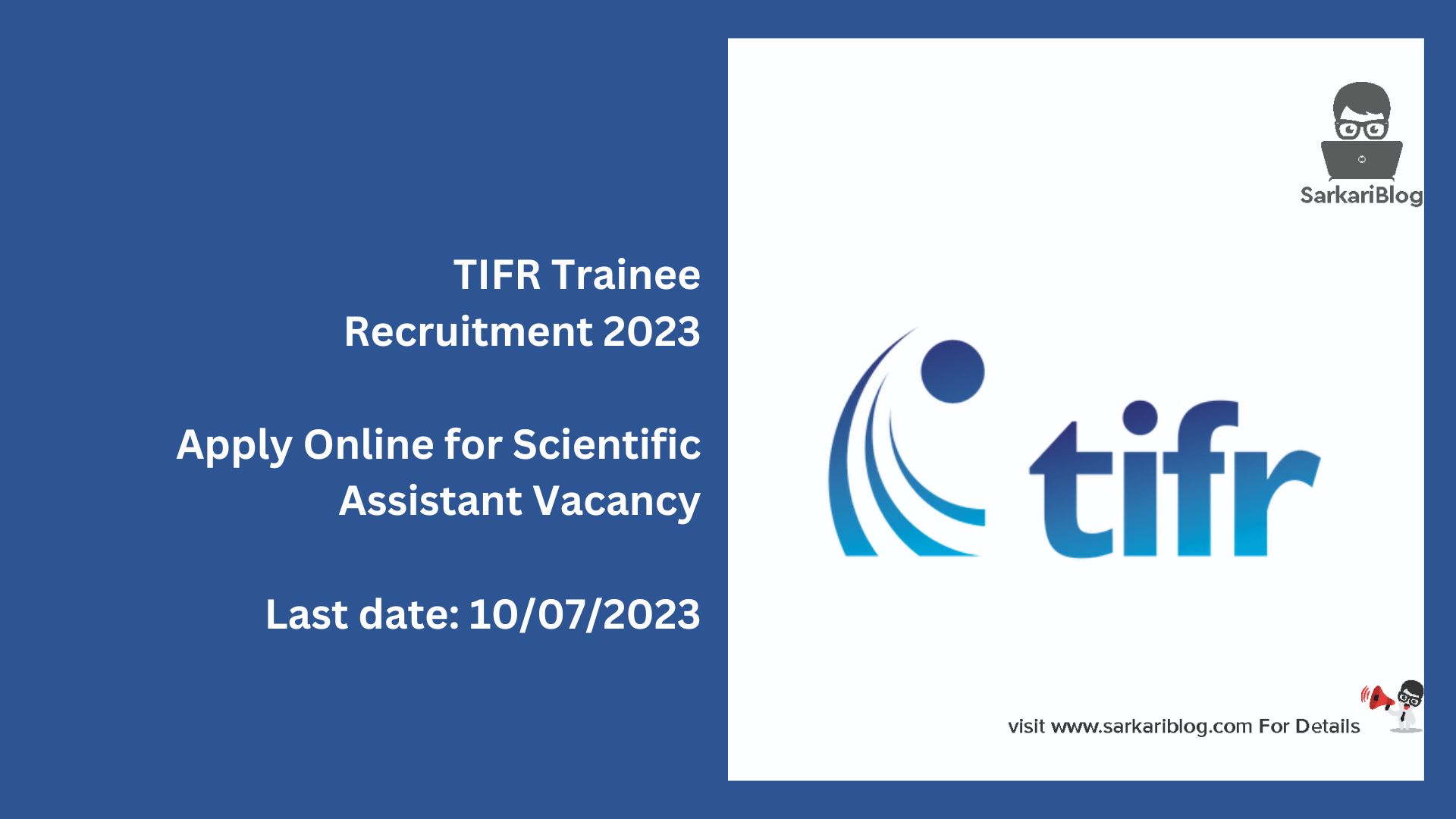 TIFR Trainee Recruitment 2023