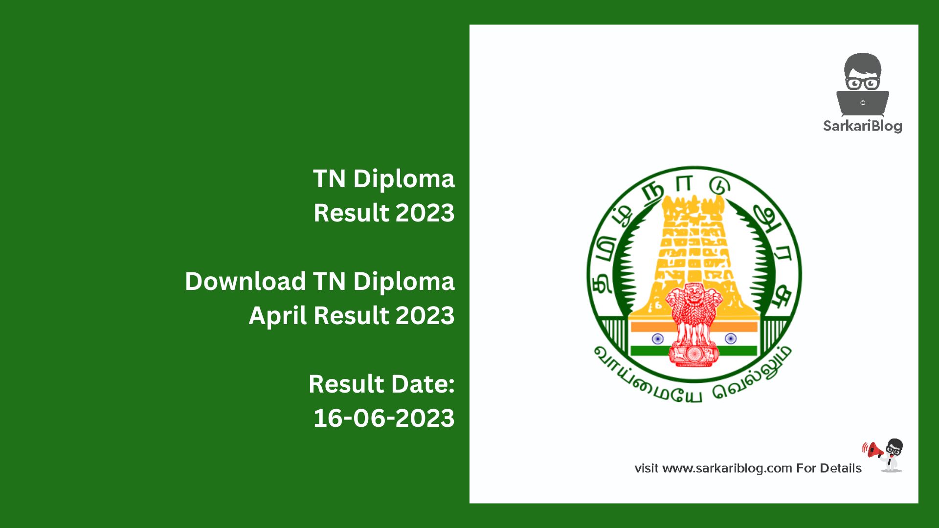 TN Diploma Result 2023