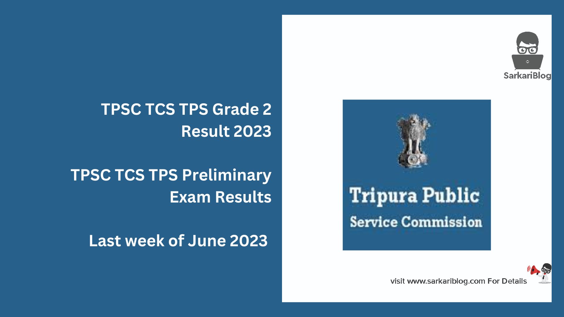 TPSC TCS TPS Grade 2 Result 2023