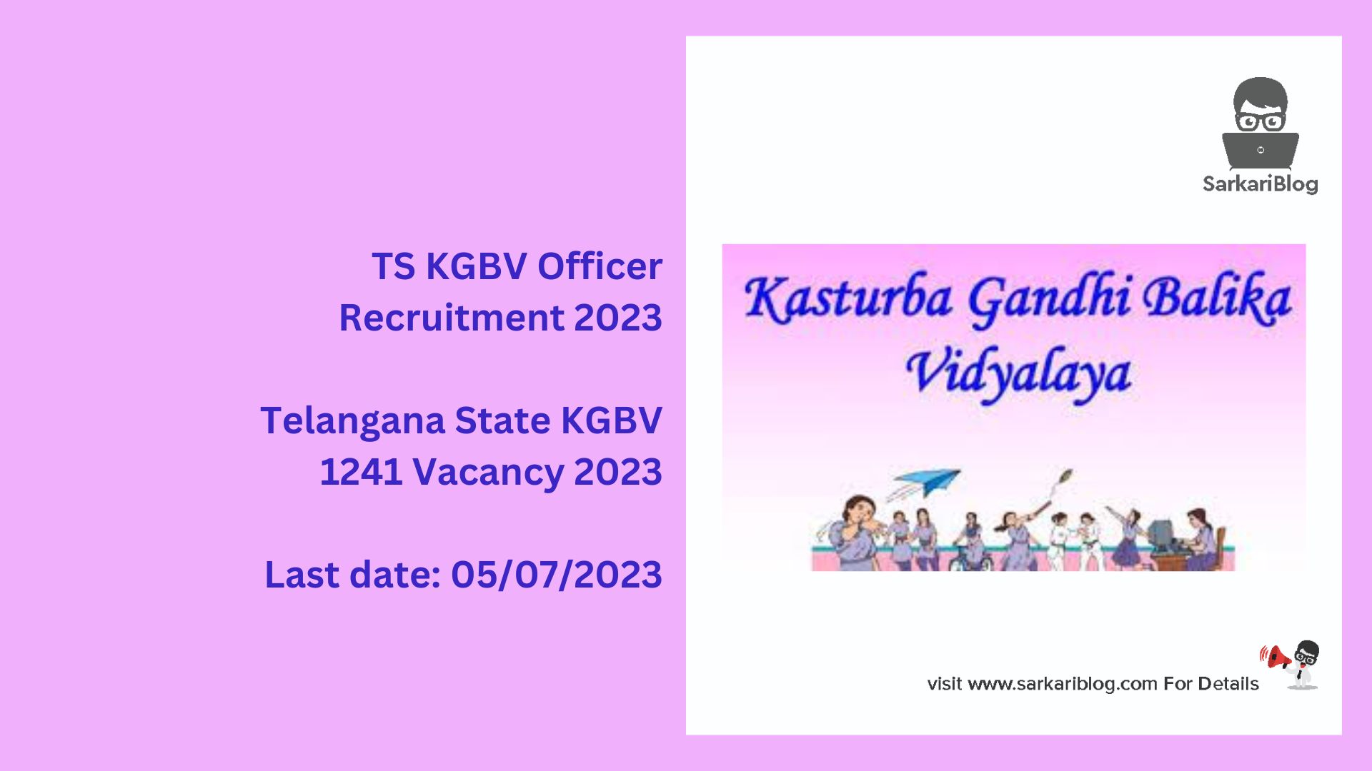 TS KGBV Officer Recruitment 2023