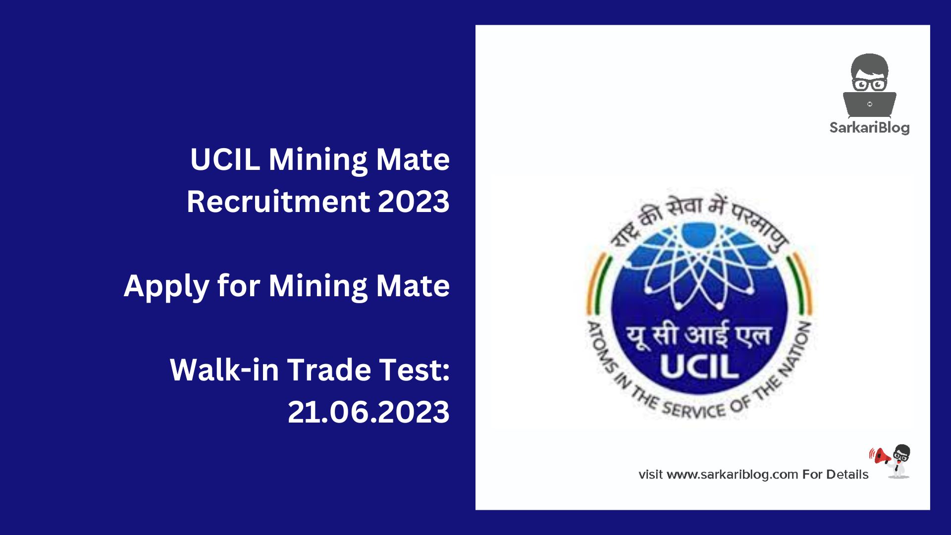 UCIL Mining Mate Recruitment 2023