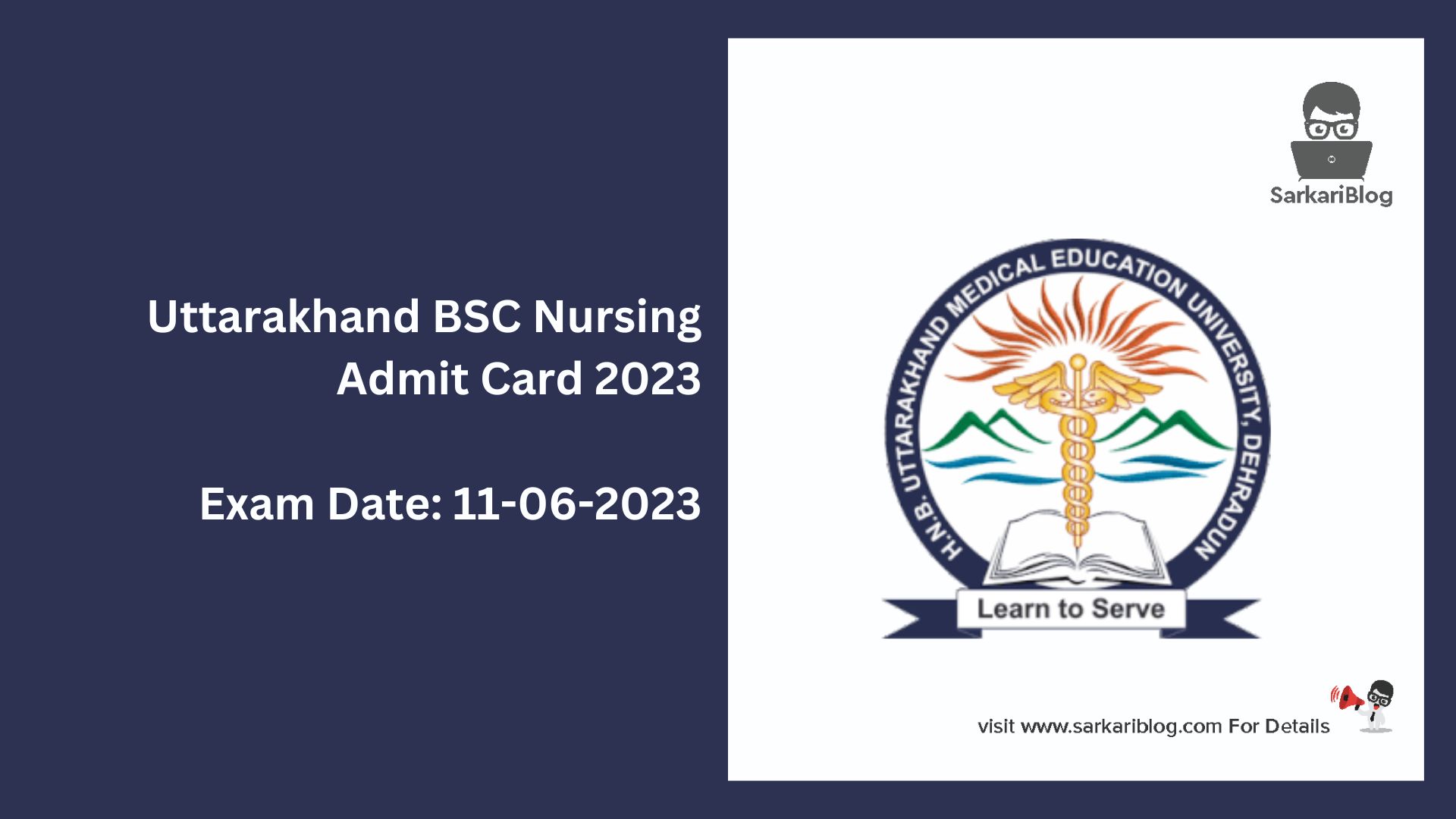 Uttarakhand BSC Nursing Admit Card 2023