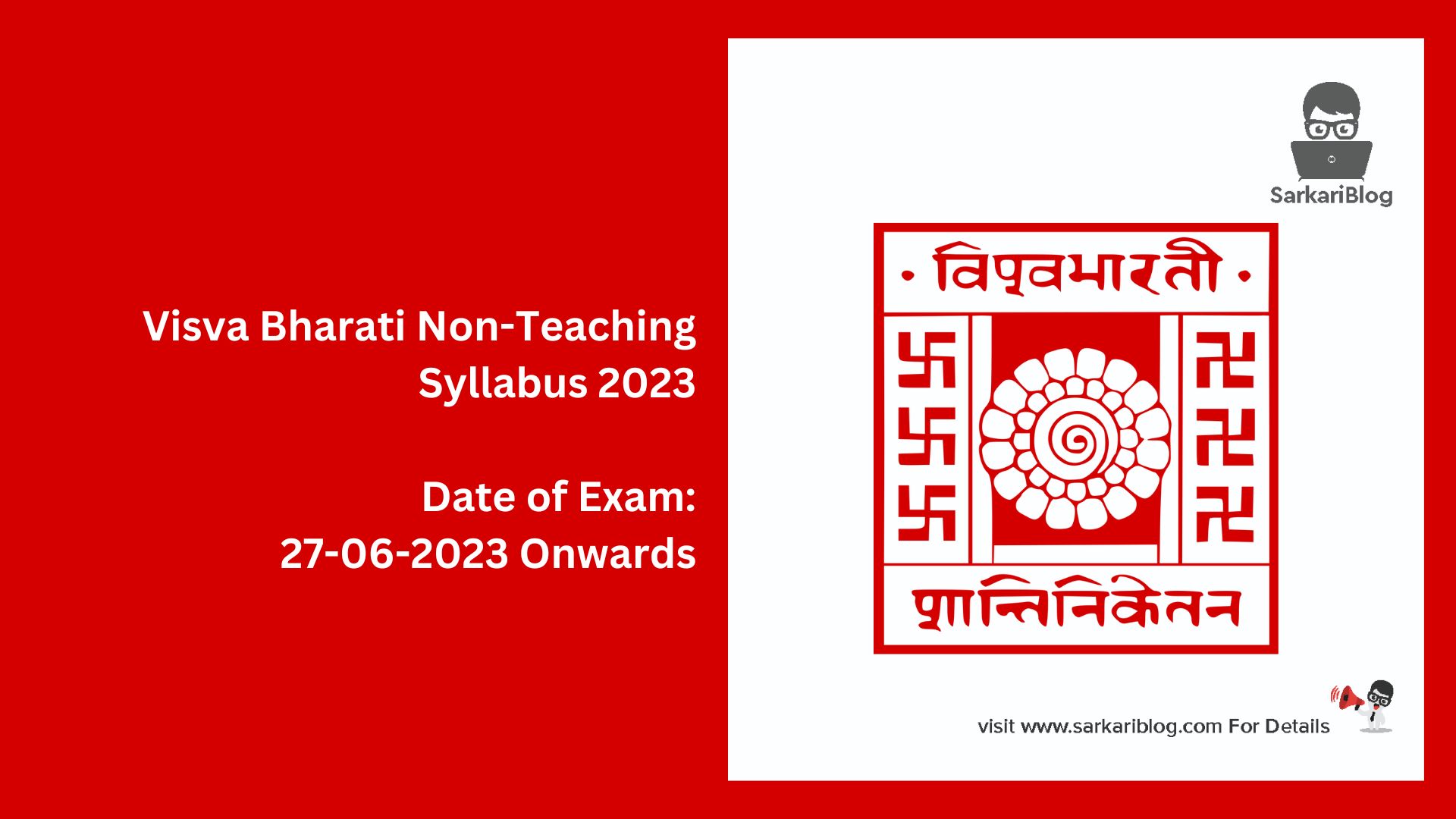 Visva Bharati Non-Teaching Syllabus 2023