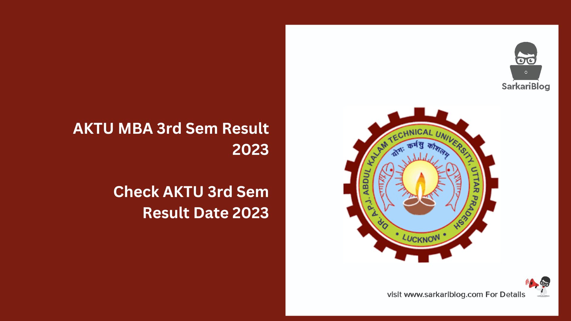 AKTU MBA 3rd Sem Result 2023