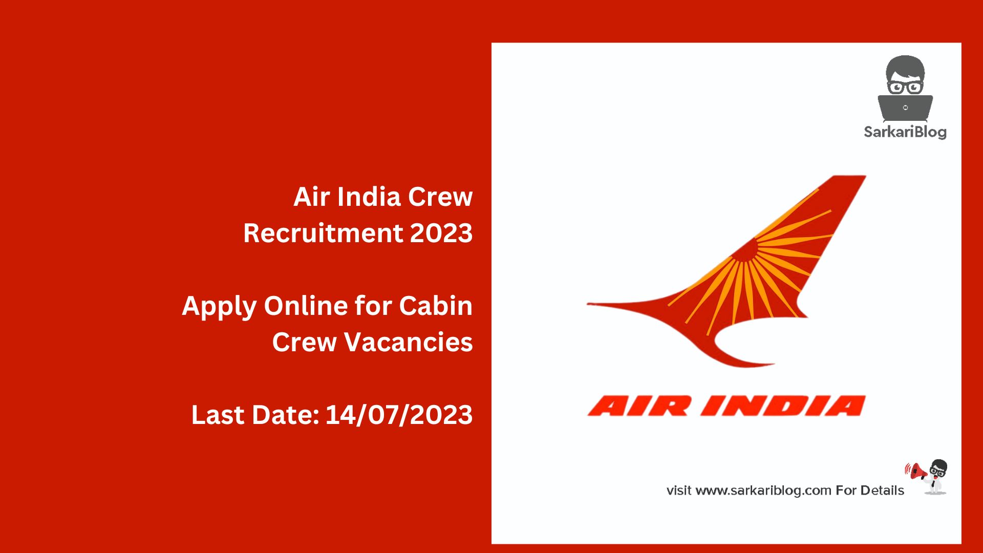 Air India Crew Recruitment 2023