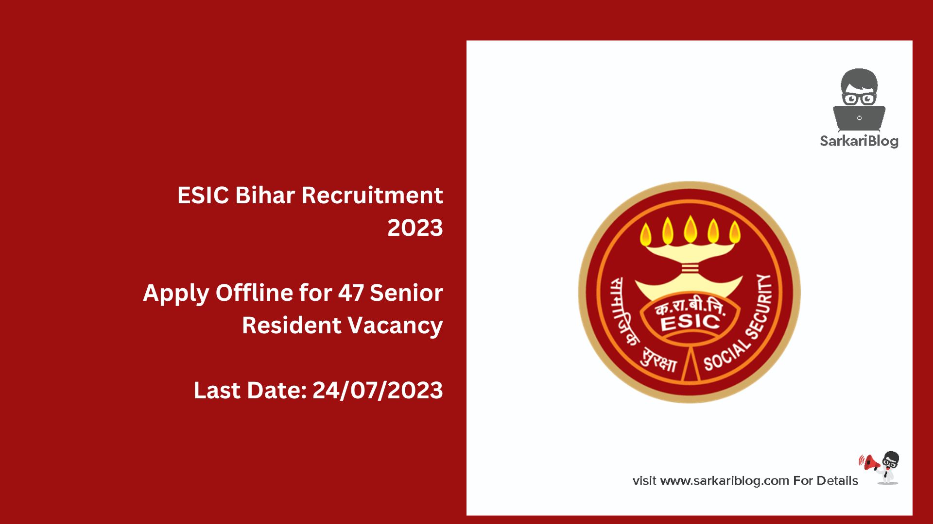 ESIC Bihar Recruitment 2023