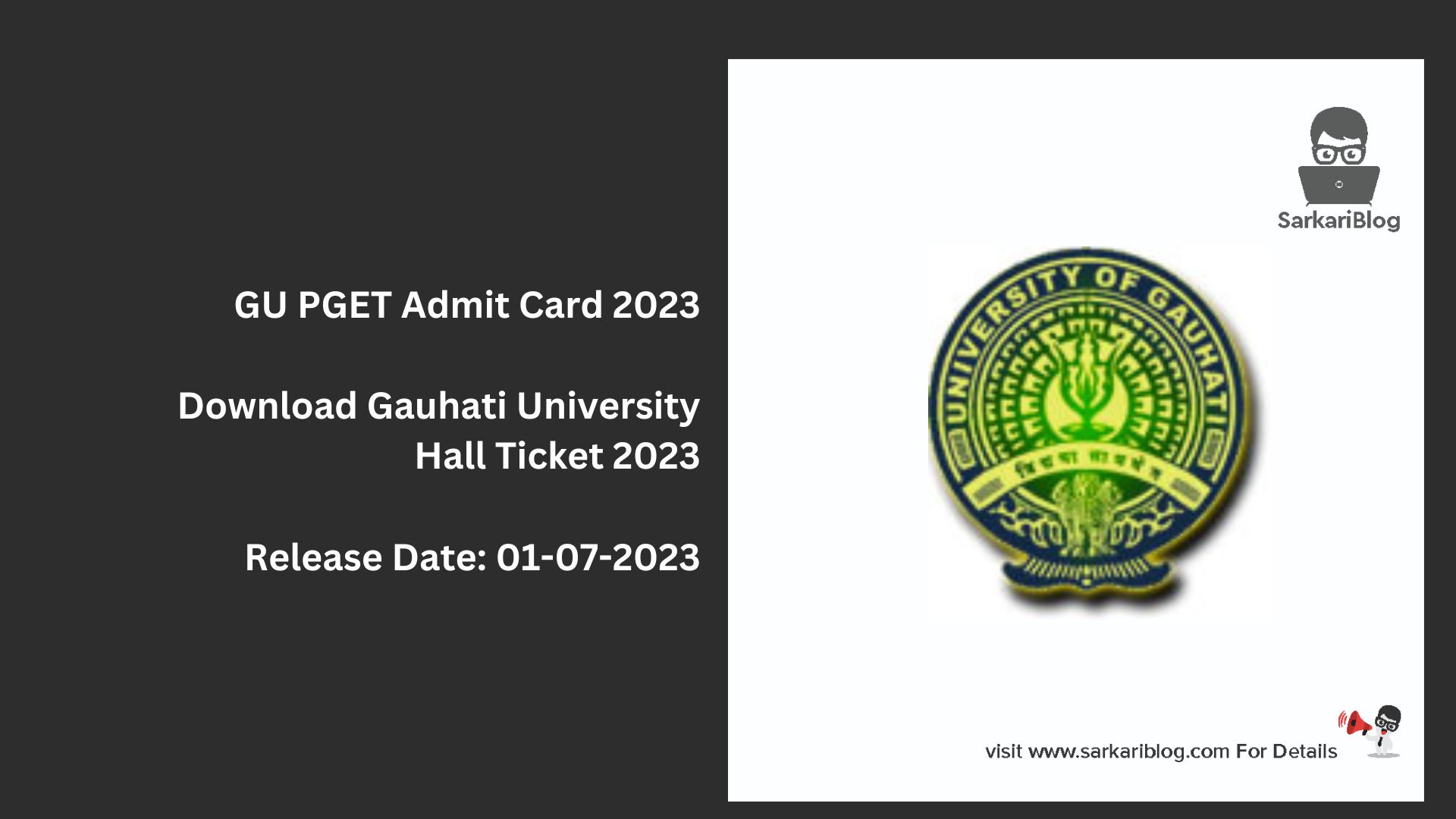 GU PGET Admit Card 2023