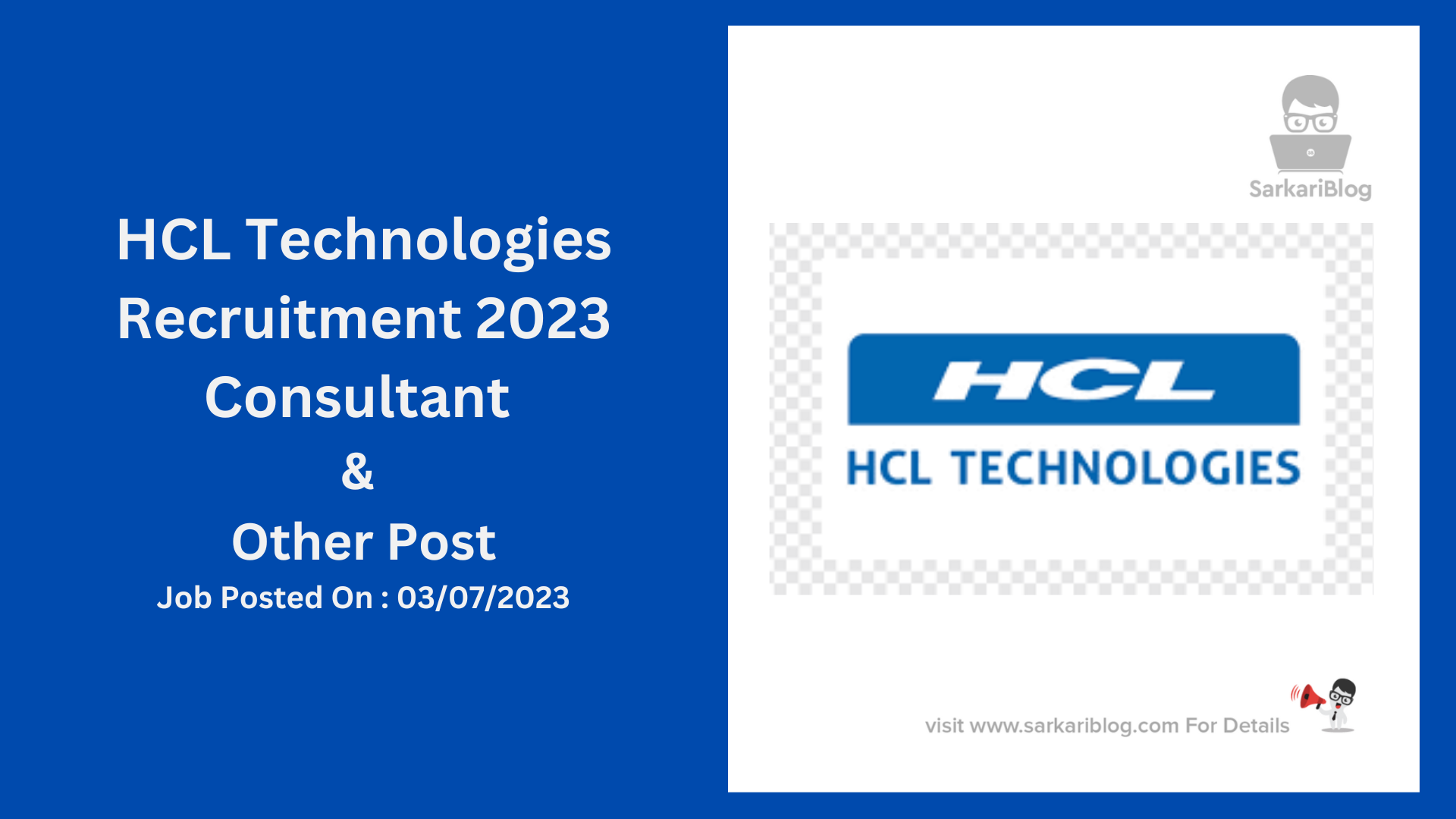 HCL Technologies Recruitment 2023