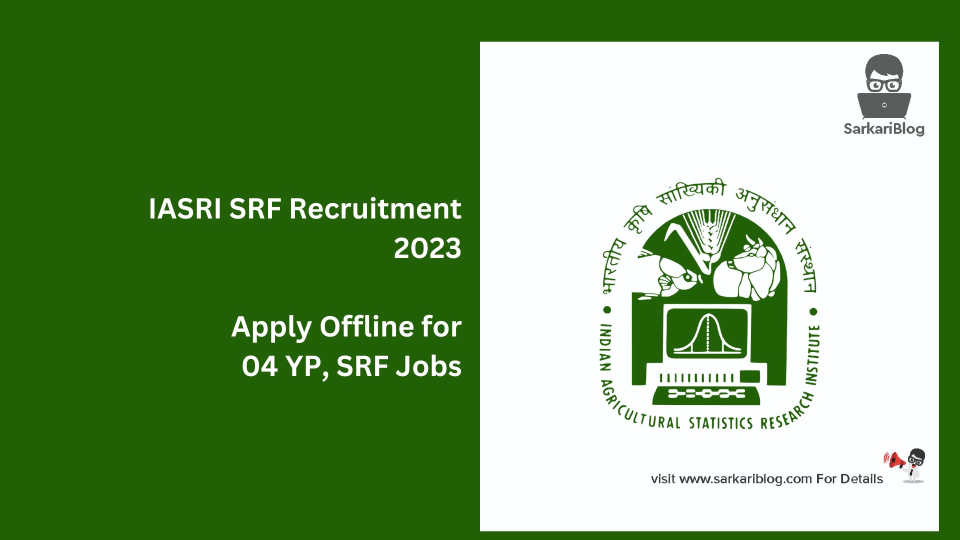 IASRI SRF Recruitment 2023