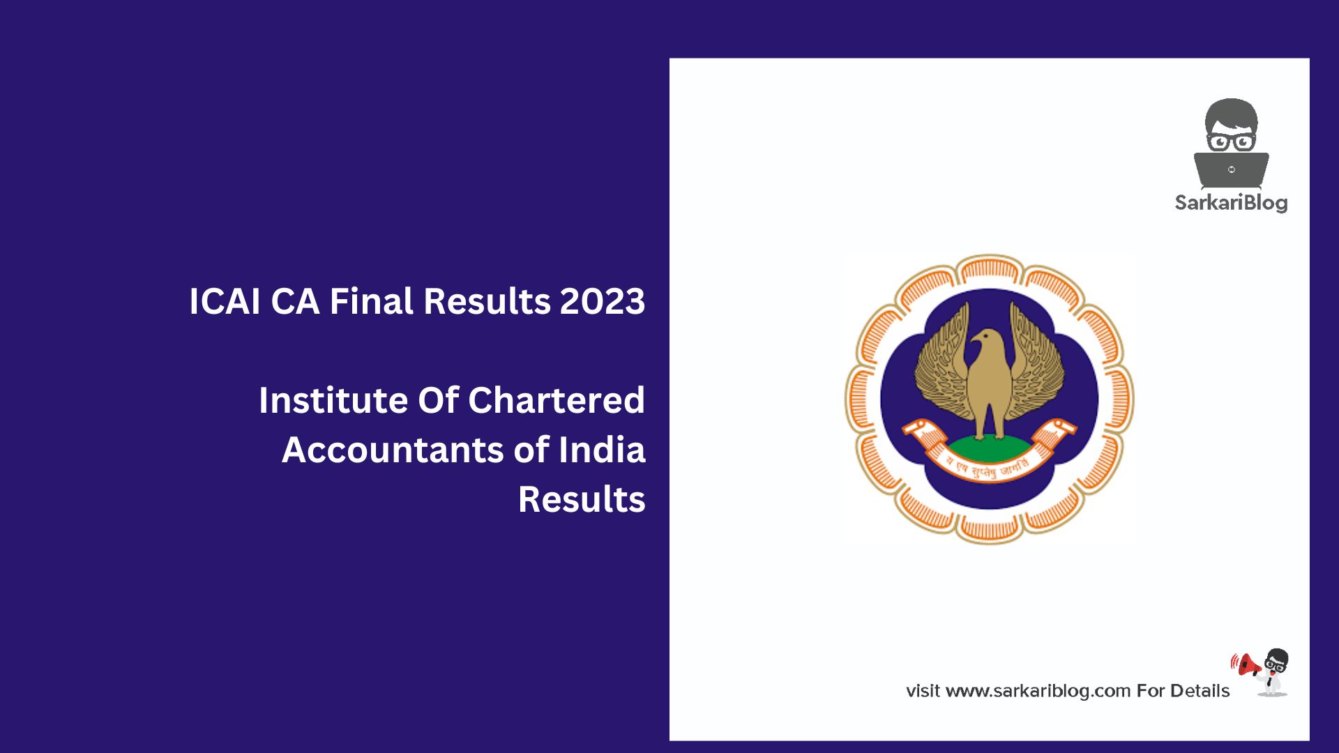 ICAI CA Final Results 2023