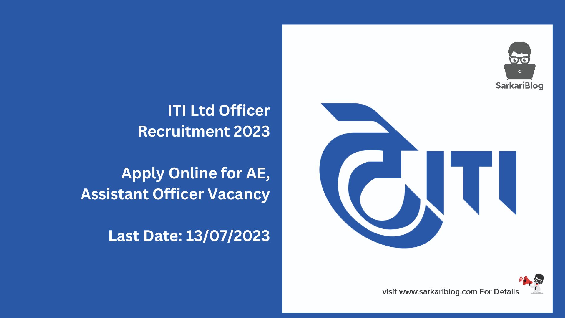 ITI Ltd Officer Recruitment 2023