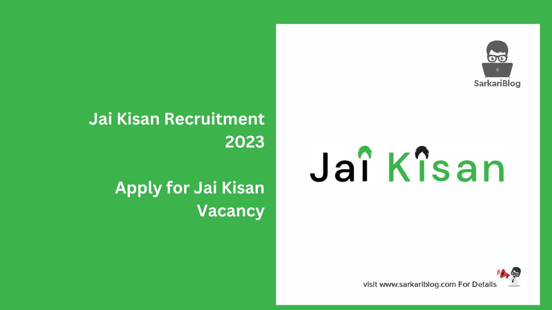 Jai Kisan Recruitment 2023