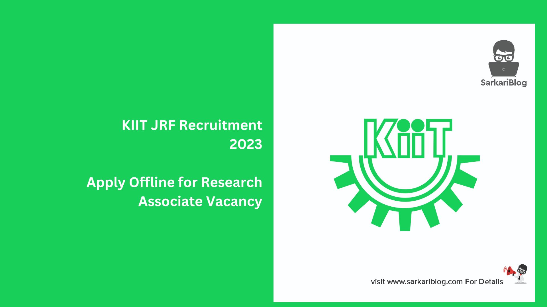 KIIT JRF Recruitment 2023