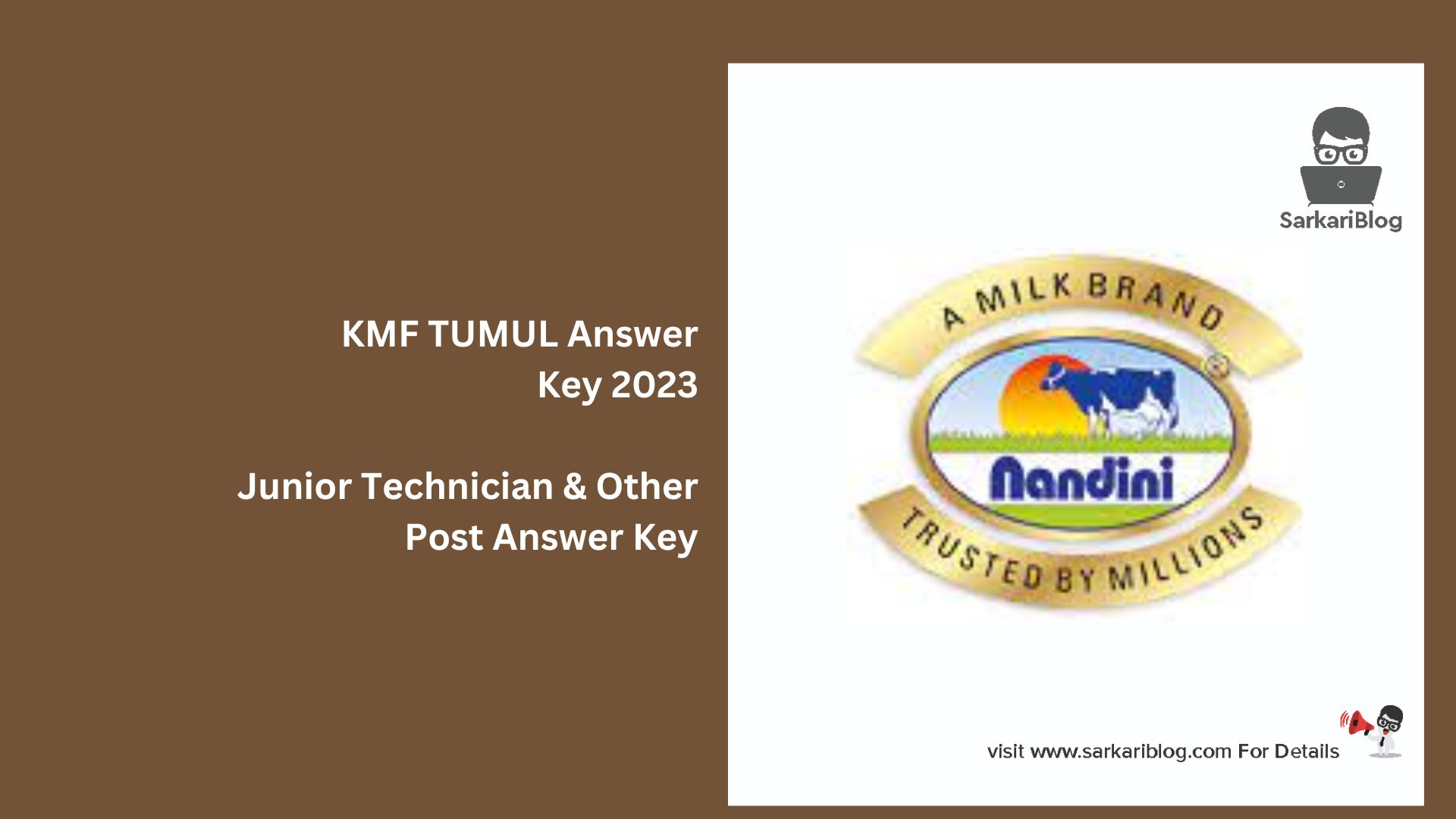 KMF TUMUL Answer Key 2023