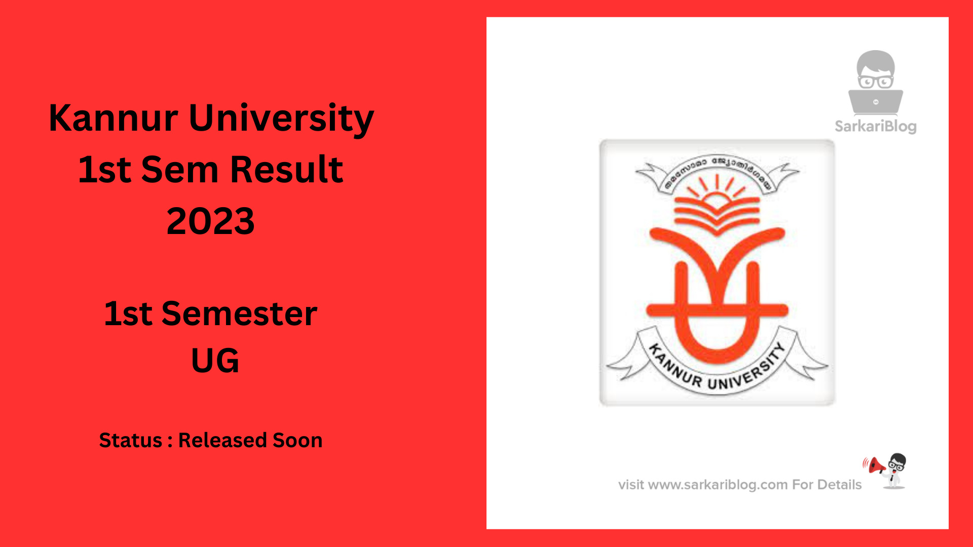Kannur University 1st Sem Result 2023