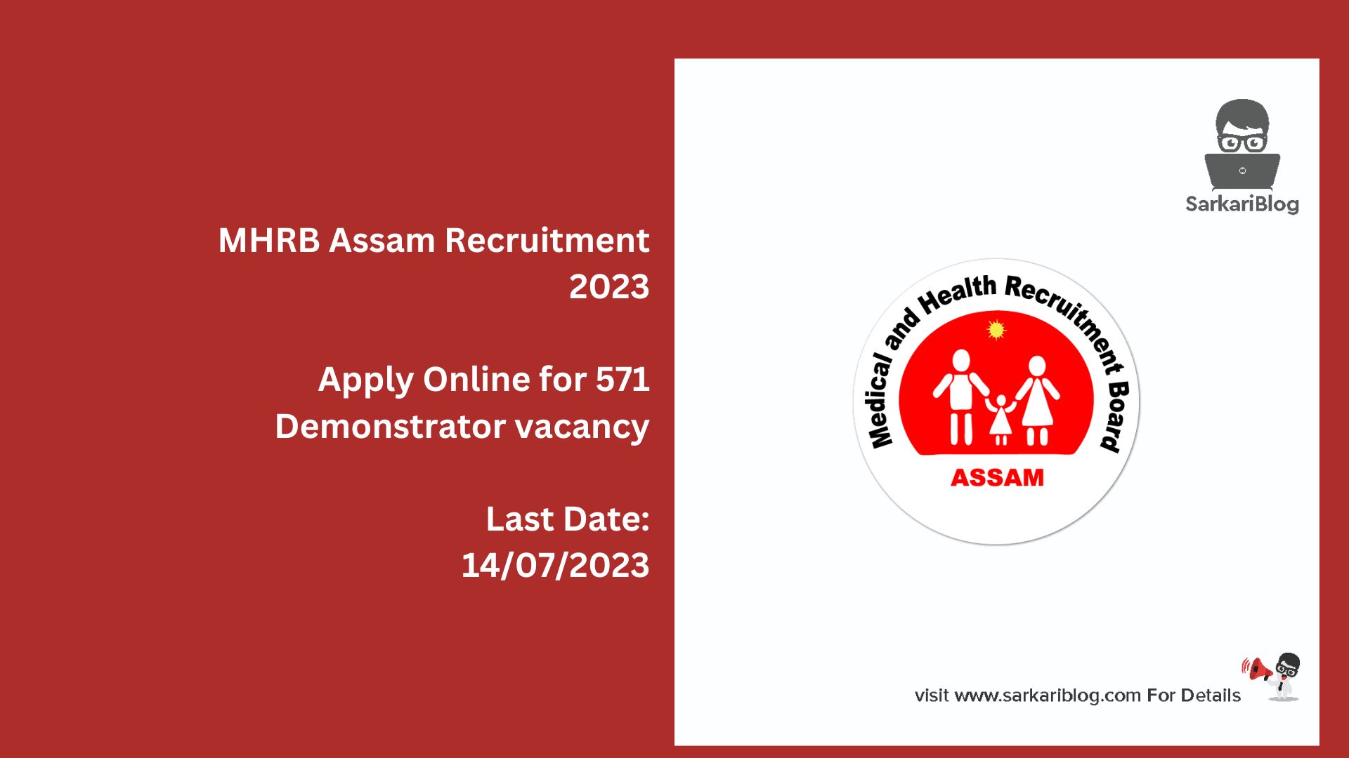 MHRB Assam Recruitment 2023