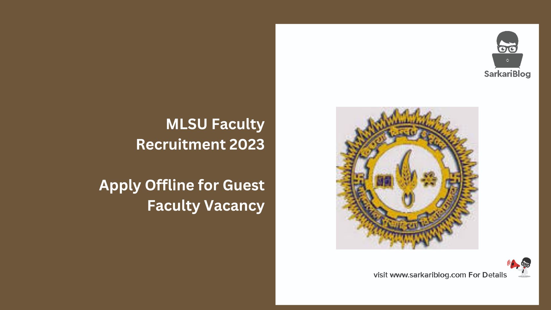 MLSU Faculty Recruitment 2023