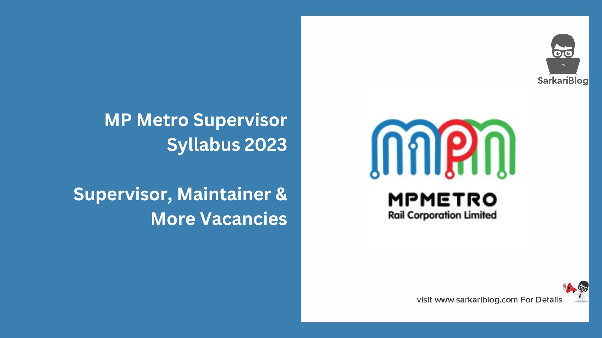 MP Metro Supervisor Syllabus 2023