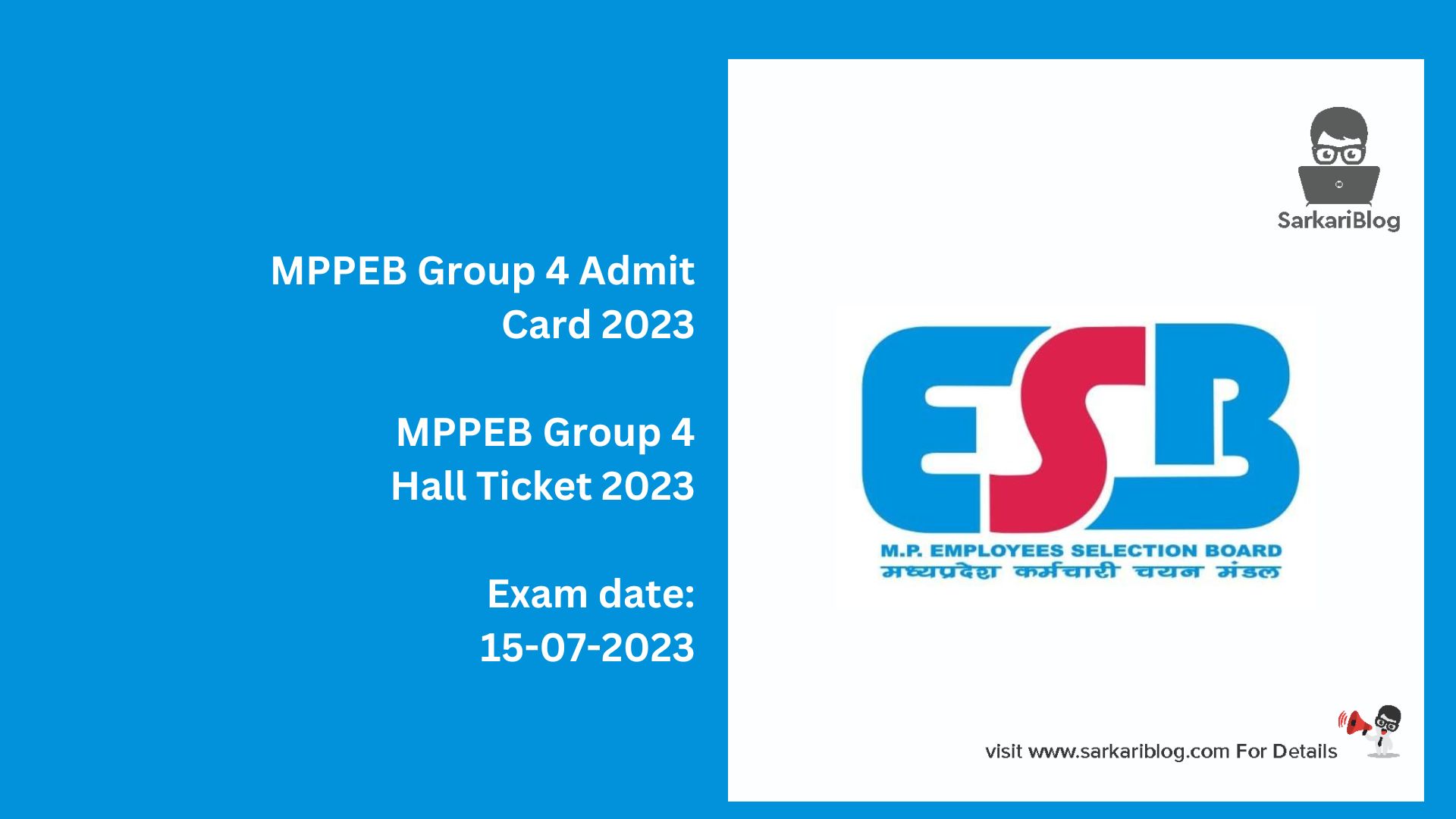 MPPEB Group 4 Admit Card 2023